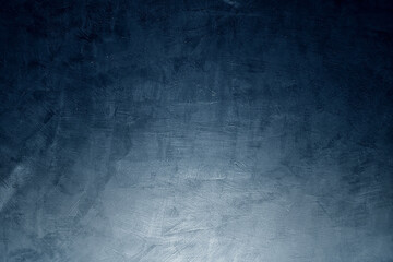 Ombre midnight blue concrete wall background. - obrazy, fototapety, plakaty