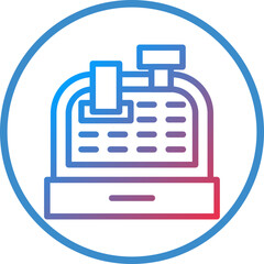 Vector Design Cash Register Icon Style