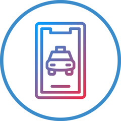 Vector Design Mobile Taxi Icon Style