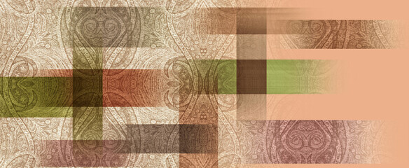 geometric stripe gradient, ethnic paisley scarf, shawl pattern design
