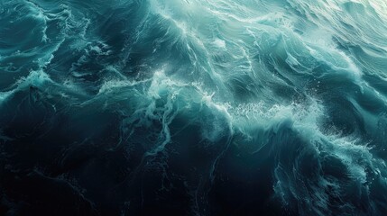Fototapeta na wymiar Deep water sea ocean texture background. generative ai