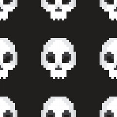 Pixelated skulls pattern