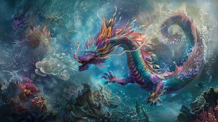 Fototapeta na wymiar Sea dragon Generatice AI
