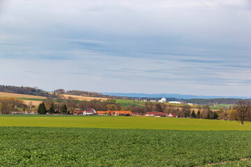 Springtime landscape in central Europe