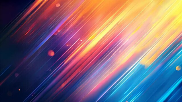 Abstract colorful background with lines and bokeh. Vector illustration.