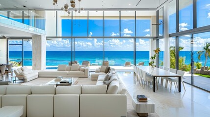 Building with ocean view, many windows showing water, perfect for leisure