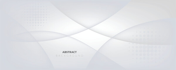 White gradient abstract background with waves effect. Minimal modern graphic design element cutout style concept for banner, flyer, card, or brochure cover
