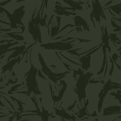 Neutral Colour Abstract Floral Seamless Pattern Design