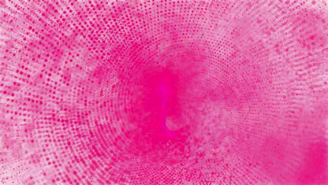 Futuristic,Digital, abstract, and technological pink color dots on a wave digital wave animation. Abstract motion white background  digital dot modern.
