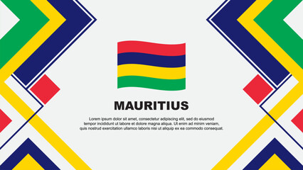 Mauritius Flag Abstract Background Design Template. Mauritius Independence Day Banner Wallpaper Vector Illustration. Mauritius Banner