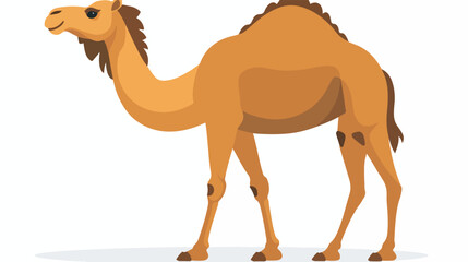 Camel flat vector isolated on white background