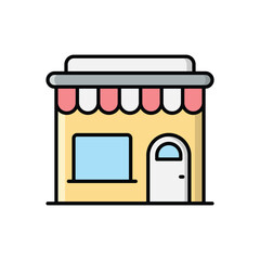 Color Line Shop vector icon