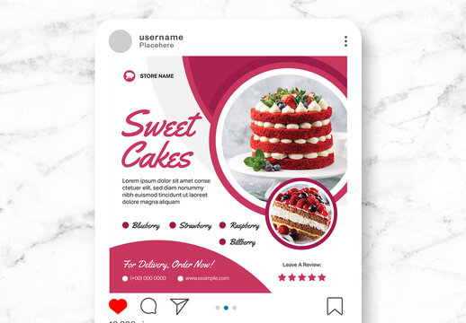 Pink Clean Sosmed Cake
