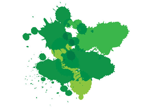 Green watercolor spot. Vector illustration.