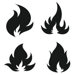 Flame icon logo flat vector illustration. Flame  vector