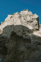 inside a cave dug deep into the mountain