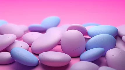 Foto auf Glas Minimalist pebbles background in pastel tones © ma