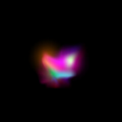 Iridescent light stripes and glare on an isolated background.