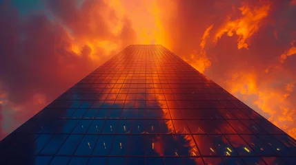 Deurstickers Tall buildings at sunset © Media Srock