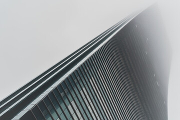 Architectural View during a Foggy Day in Astana