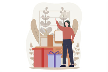 Birthday Party Flat Design Illustration