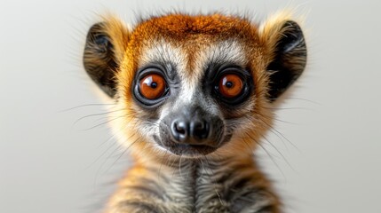 Fototapeta premium Close-up of a lemur with striking eyes