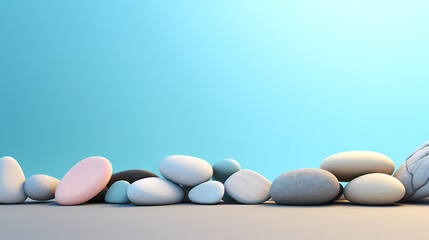Pebbles, meditation relaxation yoga fitness background