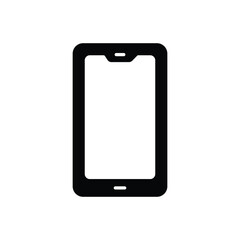 Black Solid Smartphone vector icon
