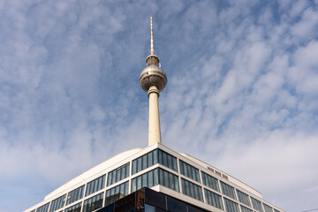Berlin TV Tower at Alexanderplatz Station, Berlin, Germany. Berlin TV Tower Skyline Alexanderplatz.