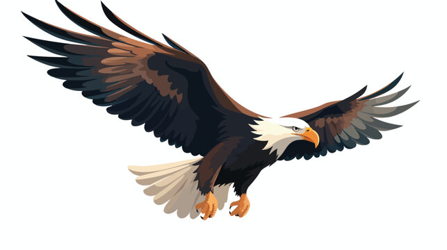 Eagle flat vector isolated on white background