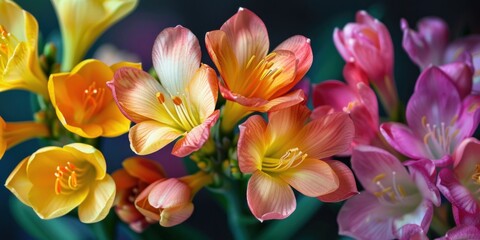 Vibrant Flowers Organic Texture Close-up