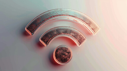 Abstract Wi-Fi Symbol Representing Wireless Connectivity - obrazy, fototapety, plakaty