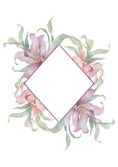 Watercolor floral frames