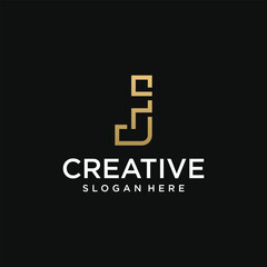 Vector collection of initial s monogram logo technology element design template for company