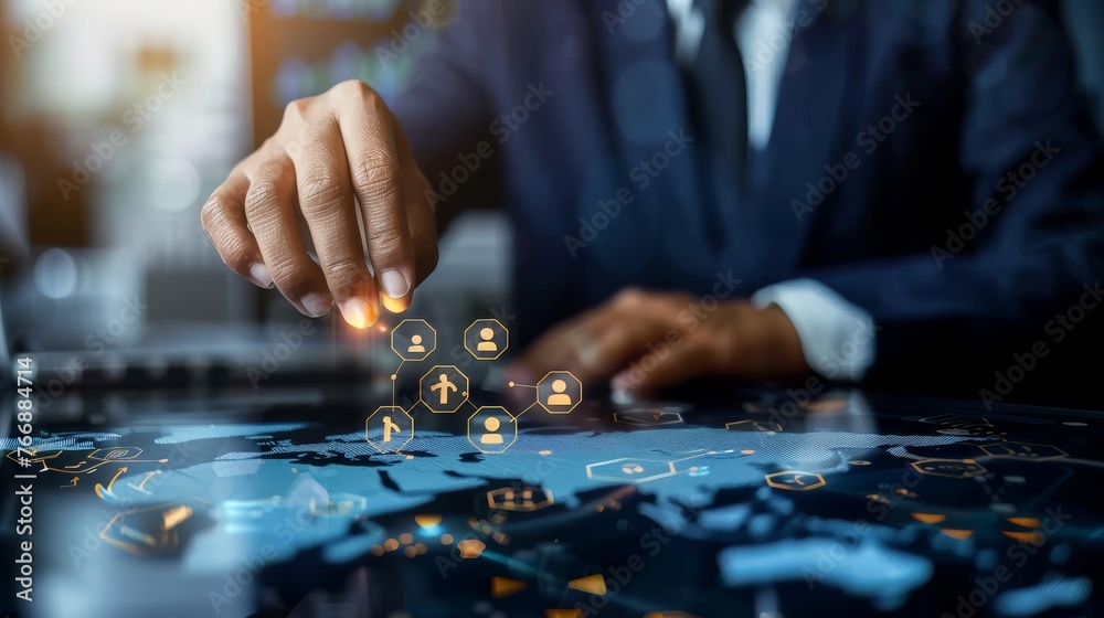 Poster it business technology concept: enterprise resource planning...