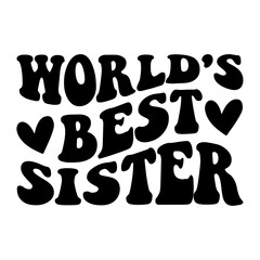 World's Best Sister Retro SVG