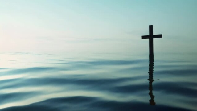 cross in the water