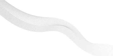 Abstract modern vector wave background. Curved gay or white and black vector illustration. Wavy lines.	