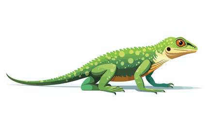 Elegant Lizard flat vector isolated on white background