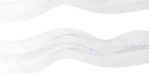 Abstract modern vector wave background. Curved gay or white and black vector illustration. Wavy lines.	