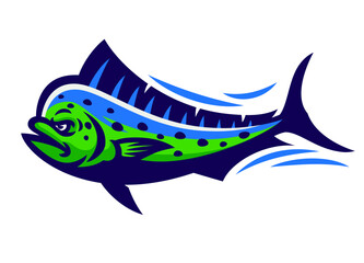 Cartoon Doredo Fish Mascot Illustration