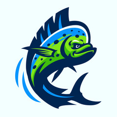 Dorado Fish Cartoon Mascot Logo