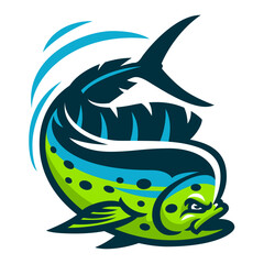 Dorado Fish Mascot Logo Illustration