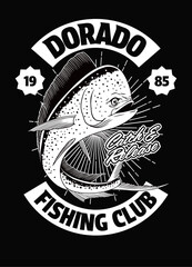 Dorado Fish Shirt Hand Drawn Illustration Design