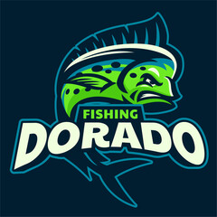 Fishing Dorado Logo Mascot Design