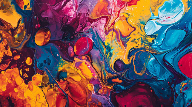 Vibrant and dynamic, a graffiti-covered wall bursts with an explosion of color and creativity. 