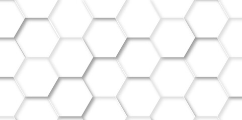 	
Abstract background with hexagons. Geometric hexagon polygonal pattern background vector. seamless bright white abstract honeycomb grid 3d cell tile technology texture backdrop concept. - obrazy, fototapety, plakaty