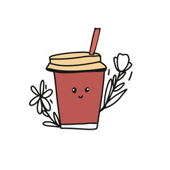 cute coffee stickers for your design