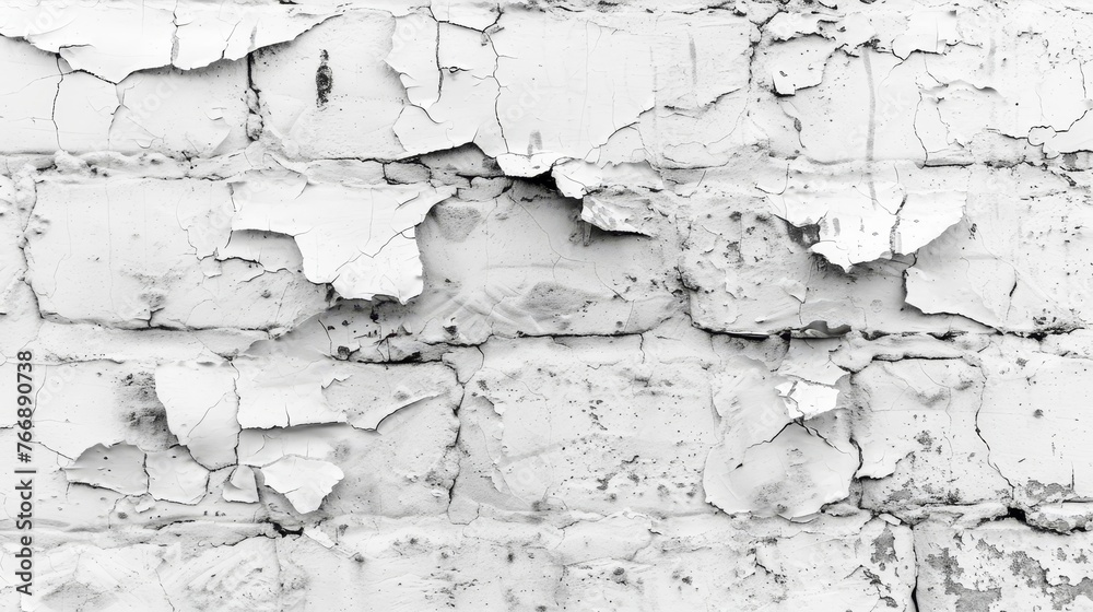 Aufkleber a white rustic texture. retro whitewashed old brick wall surface. vintage structure. gungy shakeby u