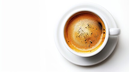 Isolated white coffee espresso
